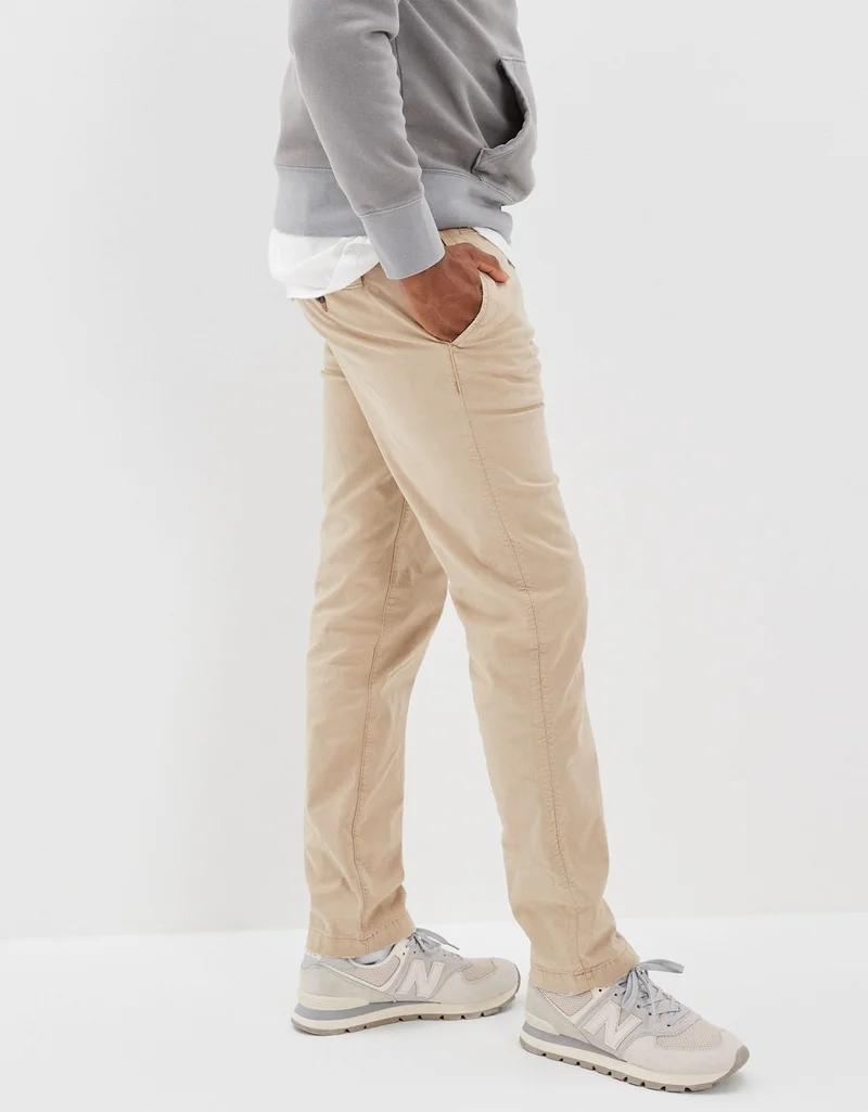 American Eagle  AE Flex Original Straight Lived-In Khaki Pant for Men | Best Price UAE